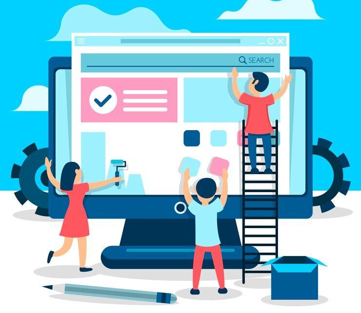 web-design-concept-with-flat-style_23-2147854553